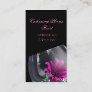 Carte de visite en verre floral 4