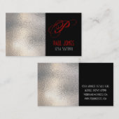 Carte de visite en verre givré (Devant / Derrière)