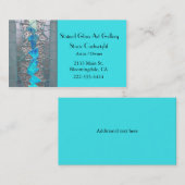 Carte de visite en verre souillé (Devant / Derrière)