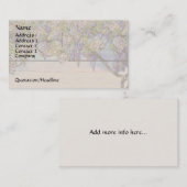 Carte de visite en verre souillé de glycines (Devant / Derrière)