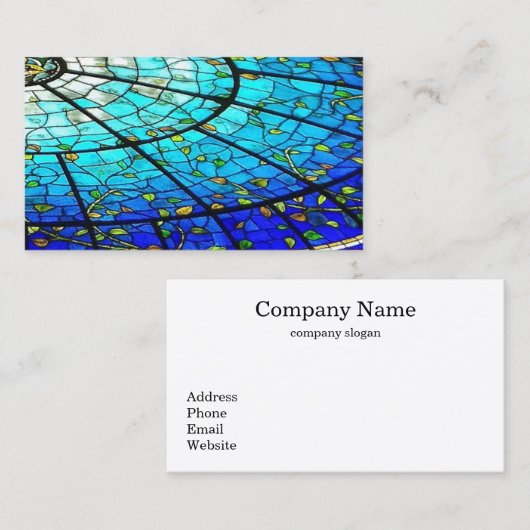 Carte de visite en verre tendu (Devant / Derrière)