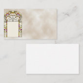 Carte de visite en verre tendu Art Déco (Devant / Derrière)