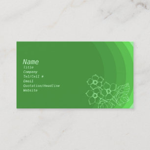 Carte De Visite En vert