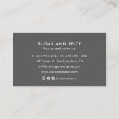 Carte de visite En vichy jaune (Dos)