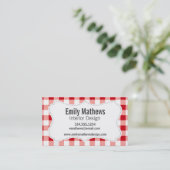 Carte De Visite En vichy rouge (Debout devant)