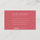 Carte de visite En vichy rouge (Dos)