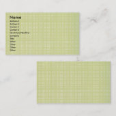 Carte De Visite en vichy verte (Devant / Derrière)