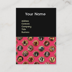 CARTE DE VISITE ENAMÉRIQUES VICTORIENNES /PORTRAITS DE CHIEN MINIA