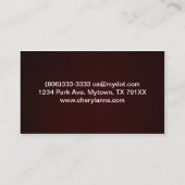 Carte de visite encadré élégant (Dos)