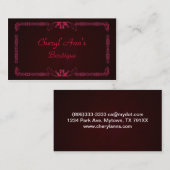 Carte de visite encadré élégant (Devant / Derrière)