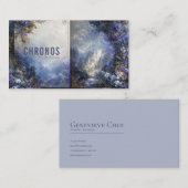 Carte De Visite Enchanted Fairytale Castle Purple Floral Gold Mist (Devant / Derrière)