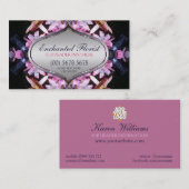 Carte de visite Enchanted Florist Rose+Bleu (Devant / Derrière)