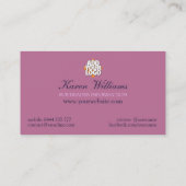 Carte de visite Enchanted Florist Rose+Bleu (Dos)