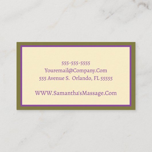 Carte De Visite Enchanter violet (Dos)