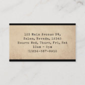 Carte De Visite Enchères de vente Maison d'affaires Gavel (Dos)