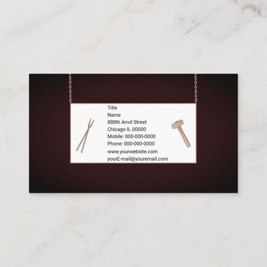 Carte De Visite Enclume (Dos)