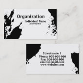 Carte De Visite Encre Artsy (Devant / Derrière)