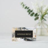 Carte De Visite Encre d'alcool Black Gold moderne (Debout devant)