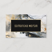 Carte De Visite Encre d'alcool Black Gold moderne (Devant)