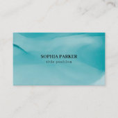 Carte De Visite encre d'alcool bleu-vert (Devant)