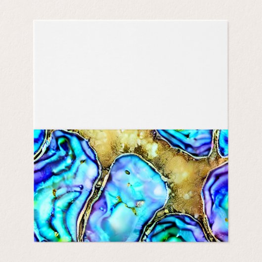 Carte De Visite Encre d'alcool liquide Paua Shell (Extérieur déplié)