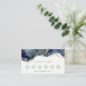 Carte De Visite Encre d'alcool Parties scintillant marine en argen (Debout devant)