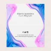 Carte De Visite encre de la géode de couleur fluide (Intérieur déplié)