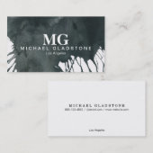 Carte De Visite Encre de monogramme (Devant / Derrière)