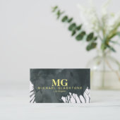 Carte De Visite Encre de monogramme (jaune) (Debout devant)