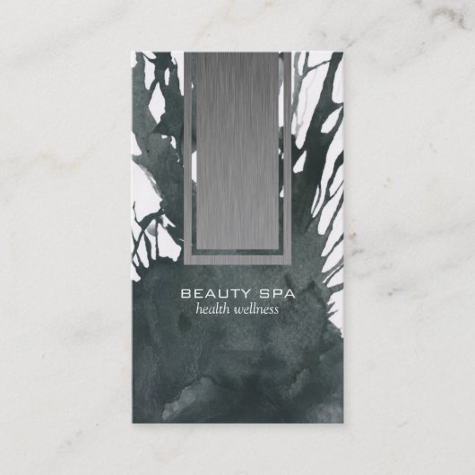 Carte De Visite Encre de panneau d'acier vertical (Devant)