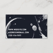 Carte De Visite Encre éclaboussée sale (Dos)