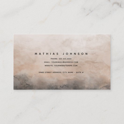 Carte De Visite Encre foncée (Dos)