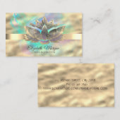 Carte De Visite Encre Holographique Professionnelle Élégante, Or, (Devant / Derrière)