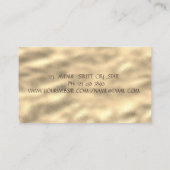 Carte De Visite Encre Holographique Professionnelle Élégante, Or, (Dos)