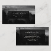 Carte De Visite Encre la plus noire| Couleur d'eau noire (Devant / Derrière)