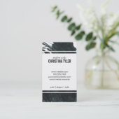 Carte De Visite Encre | Noir (Debout devant)