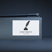 Carte De Visite Encre Quill Agent de signature de prêt notaire min