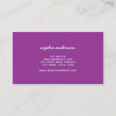 Carte De Visite Encre Rollée Rose tendance Moderne (Dos)