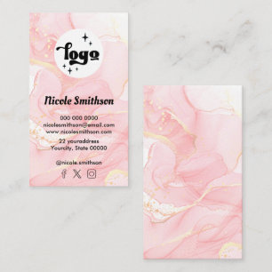 Carte De Visite encre rose