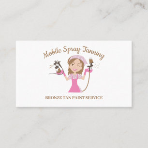 Carte De Visite Enduit de bronzage mobile Peinture corporelle Logo