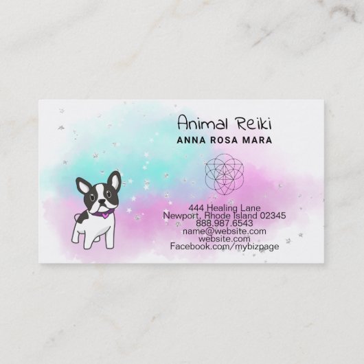 Carte De Visite *~* Énergétique Soigner l'animal Communicateur Rei (Dos)