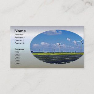 Carte De Visite Énergie alternative - Soleil et Vent
