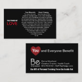 Carte De Visite Énergie cardiaque magnétique (Devant / Derrière)