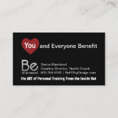 Carte De Visite Énergie cardiaque magnétique (Dos)