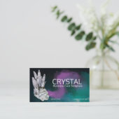 Carte De Visite Énergie de guérison - Cristaux de quartz minéral  (Debout devant)