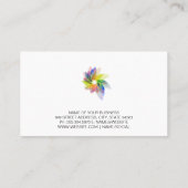 Carte De Visite Énergie | Panneaux solaires | Fleur numérique (Dos)