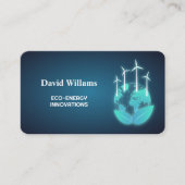 Carte De Visite Énergie renouvelable verte (Devant)