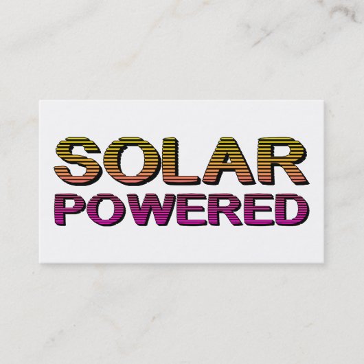 Carte De Visite énergie solaire (Devant)