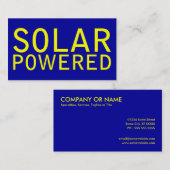 Carte De Visite énergie solaire (Devant / Derrière)