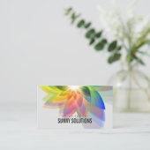 Carte De Visite Énergie | Solaire | Fleur numérique (Debout devant)